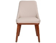 LivingStyles Mycoros Leather Dining Chair, Light Mocha / Blackwood offer
