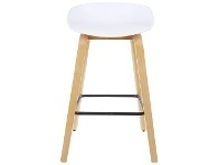 Comfy Counter Stool, White / Natural
