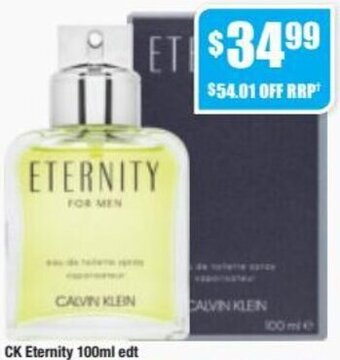 Chemist Warehouse Ck Eternity 100ml Edt offer
