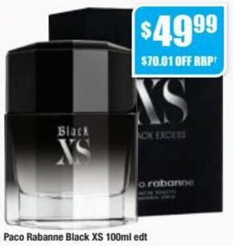 Chemist Warehouse Paco Rabanne Black XS 100ml Edt offer