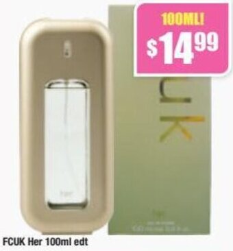 Chemist Warehouse FCUK Her 100ml Edt offer