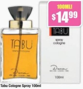 Tabu Cologne Spray 100ml