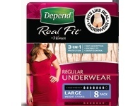 ePharmacy Depend Real Fit Regular Underwear for Women Large 8 Pack offer