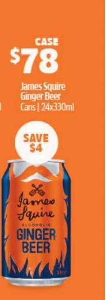 BWS James squire ginger beer offer