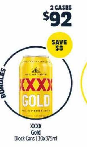 BWS Xxxx gold offer