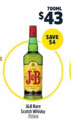 J&b rare scotch whisky