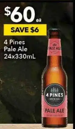 Ritchies 4 pines pale ale offer