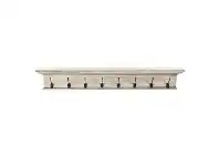 Halifax Mahogany Timber Coat Rack, 130cm, Antique White