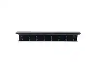 LivingStyles Halifax Mahogany Timber Coat Rack, 130cm, Distressed Black offer