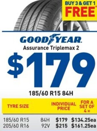 Bob Jane T-Marts Good Year Assurance Triplemax 2 offer
