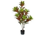 LivingStyles Glamorous Fusion Potted Artificial Croton Plant, 120cm offer