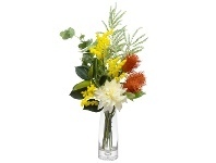 LivingStyles Satine Artificial Native Wattle Arrangement in Vase, 80cm offer