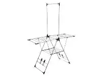Store 2 Tier Stainless Steel Airer with Hanging Rail