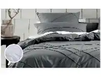 Harris Scarfe Linen House Amity Cotton Pleat Quilt Cover Set offer