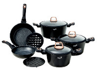 Harris Scarfe Taste the Difference 10pc Black Rose Cookset offer