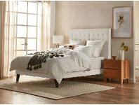 My Style Buttoned Queen Headboard with Slimline Base
