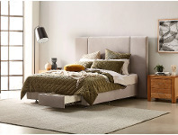 Snooze Slumberland Extended Queen Headboard with 2 Drawer Base offer
