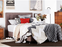 Snooze Slumberland Square Buttoned Queen Headboard with Standard Base offer