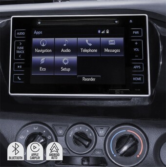 Aerpro 10” 200w av carplay android auto receiver complete kit suit toyota hilux 2015-2020