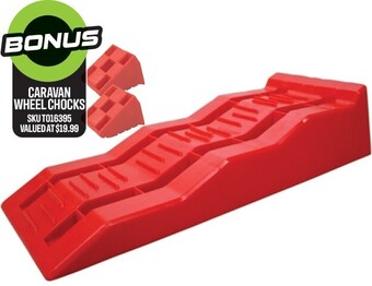 Autobarn Explore caravan 3 step levelling ramps offer