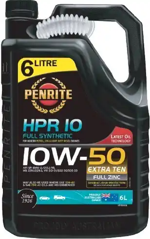 Autobarn Penrite hpr 10 10w50 6lt offer