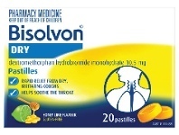 Chemist Warehouse Bisolvon Dry Honey Lime Pastilles 20 Pack offer