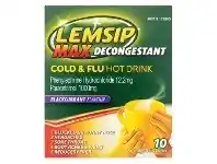 ePharmacy Lemsip Max Decongestant Cold & Flu Hot Drink Blackcurrant Flavour 10 Pack offer