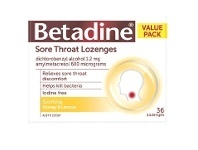 ePharmacy Betadine Sore Throat Honey & Lemon 36 Lozenges offer