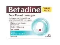 Chemist Warehouse Betadine Sore Throat Menthol & Eucalyptus 36 Lozenges offer