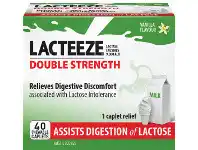 Lacteeze Double Strength 40 Chewable Caplets