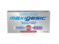 Terry White Maxigesic Paracetamol 500mg + Ibuprofen 150mg 12 Tablets offer