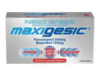 Terry White Maxigesic Paracetamol 500mg + Ibuprofen 150mg 30 Tablets offer