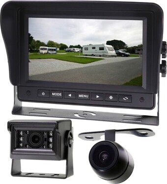Autopro Gator 7” dash mount reverse monitor - dual cameras & trailer cable kit offer