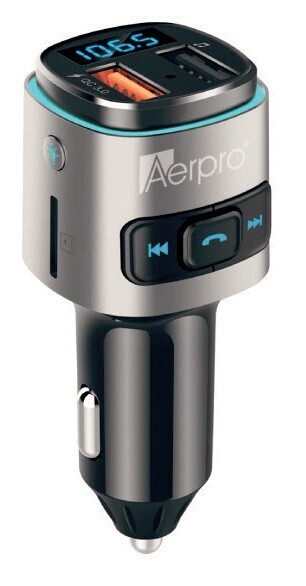 Aerpro in car bluetooth hands free fm transmitter kit with usb fast charge