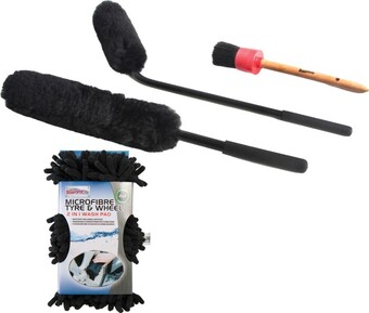Autopro Streetwize 3 piece sheepskin wheel brush set offer