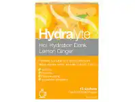 Hydralyte Hot Hydration Sachets Lemon Ginger 10 Pack