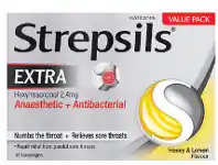 Chemist Discount Centre Strepsils Extra Sore Throat Relief Lozenges Honey and Lemon 36 Pack offer