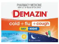 Demazin Cold, Flu and Cough Day and Night 24 Capsules