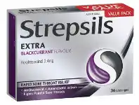 Strepsils Extra Blackcurrant Lozenges 36 Pack