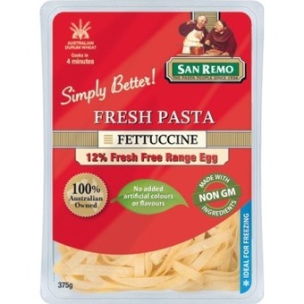 IGA San remo fresh pasta fettuccine 375g offer