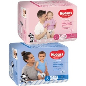IGA Huggies ultra dry or ultimate nappies 14-28 pack selected varieties offer