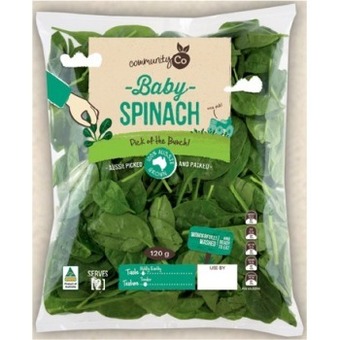 Community co baby spinach 120g