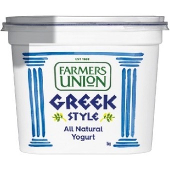 IGA Farmers union greek style yogurt 1kg selected varieties offer