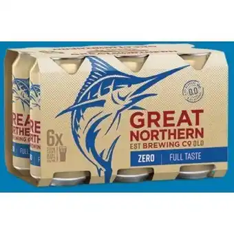 IGA Great northern zero alcohol removed can 6x375ml offer