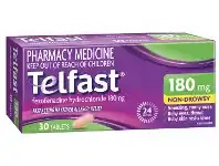 Telfast 180mg Allergy Relief 30 Tablets