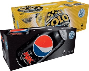 IGA Pepsi, solo, schweppes or frantelle 10x375ml selected varieties offer