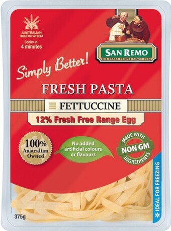 IGA San remo fresh pasta fettuccine 375g offer
