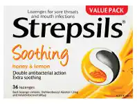 Pharmacy4Less Strepsils Lozenges Honey & Lemon 36 Pack offer
