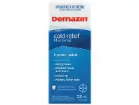 Pharmacy4Less Demazin Kids 6+ Cold Relief Colour Free Syrup Peach Vanilla Flavour 200ml offer