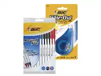 Foodworks Bic Round Stic Pens 10 Pack, Kids Crayons 12 Pack, Wite-Out Correction Tape or EZ Grip 1 Pack offer